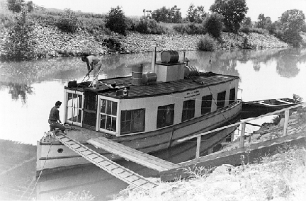 The Anax, a cabin boat